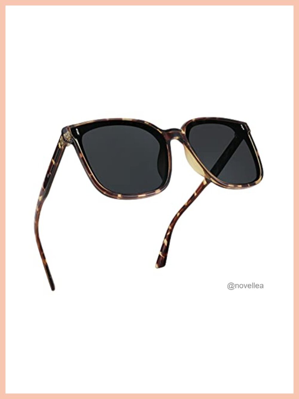 Oversized Polarized Sunglasses Vintage Square UV400 Plastic Frame